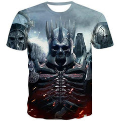 Skull T-shirt Men Military Tshirts Casual War T shirts Funny Hip Hop T-shirts Graphic Punk Rock T-shirts 3d Short Sleeve Hip hop - KYKU