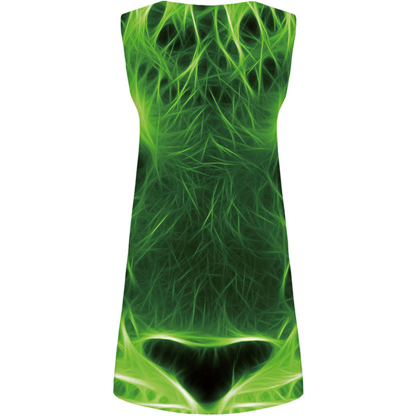 
Tiger Dress Women Animal Vestido Sexy Green Boho Gothic Party Womens Clothing Casual
                