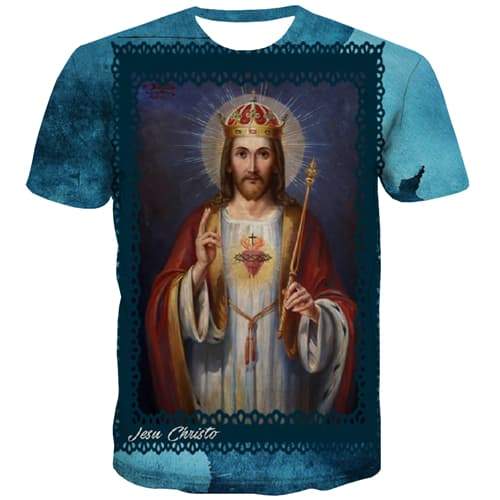Jesus T shirts Men Christian Tshirt Printed Right Tshirt Anime Art Tshirts Casual Street T shirts Funny Short Sleeve Hip hop - KYKU