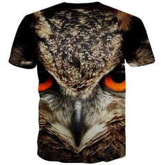 Owl T-shirt Men Ferocious Tshirts Casual Funny T shirts Funny Harajuku Shirt Print Street Tshirt Printed Short Sleeve Fashion - KYKU