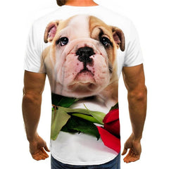 shirts dog Puppy Cute Pets Print clothes art costume Cool men big Smart dogs