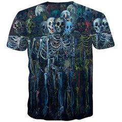 Skull T-shirt Men Terror T-shirts Graphic Graffiti Tshirt Anime Skeleton T shirts Funny Funny Tshirts Cool Short Sleeve Hip hop - KYKU