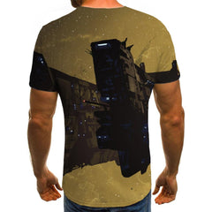 tshirt Airship air ship Print clothes art costume men flying ship Casual