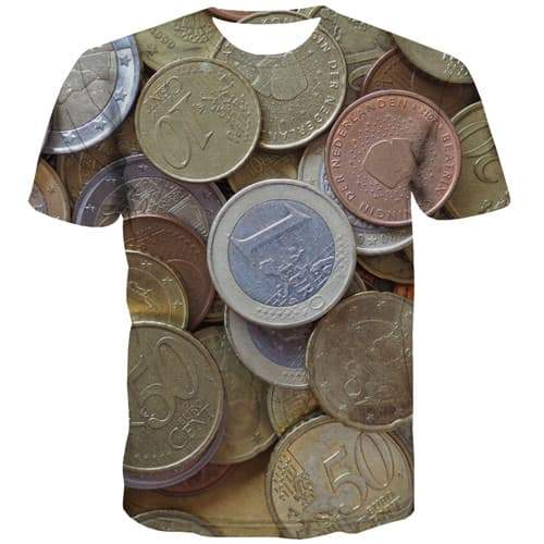 Money T shirts Men Metal Shirt Print Netherlands T-shirts Graphic Abstract Tshirts Cool Harajuku Tshirt Anime Short Sleeve - KYKU