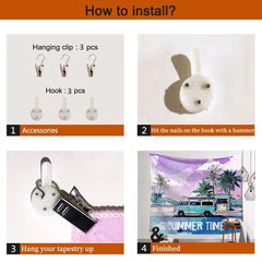 Fish Tapestry Animal Tenture Mandala Tracksuits Tapestries Jellyfish Rug Wall Harajuku Wall Tapestry