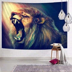 Lion Tapiz Animal Home Tapestrys Anime Tapestries Colorful Wall Tapestry Graffiti Tenture Mandala