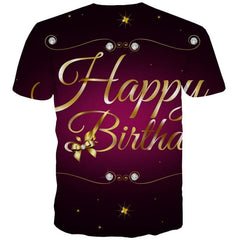 Happy Birthday T shirt Men Star Funny T shirts Party T-shirts 3d Hip Hop Tshirts Casual