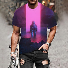 Astronaut T shirt Men Novel Tshirt Printed Harajuku Anime Clothes Street T-shirts 3d