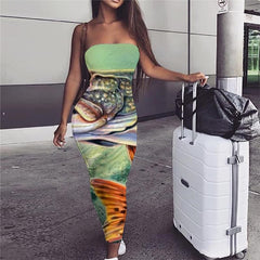 Fish Dress Women Animal 3d Print Fishinger Sundress Art Vestido Sexy