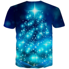 Christmas T-shirt Men Christmas Tree Tshirt Anime Blue T-shirts 3d Party Tshirts Novelty