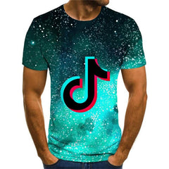 Music T-shirt Men Galaxy Tshirt Printed Party T-shirts 3d Douyin Anime Clothes