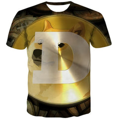 Dog T-shirt Men Animal T-shirts 3d Bitcoin Anime Clothes Retro Tshirt Printed