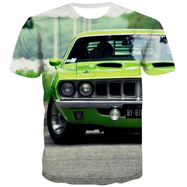 Racing Car T shirts Men Metal Tshirt Printed City T-shirts 3d Gray Tshirts Cool Retro Tshirt Anime