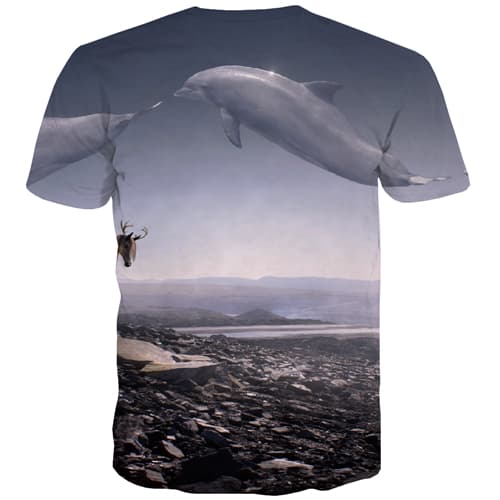 
Dolphin T shirts Men Animal T-shirts Graphic Harajuku T-shirts 3d Short Sleeve - KYKU
                