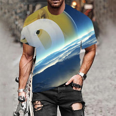 Bitcoin T shirt Men Dog T-shirts 3d Landscape Tshirt Printed Animal Tshirts Casual