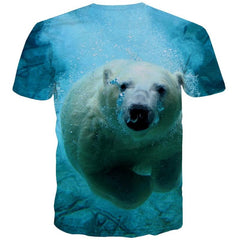 Bear T shirt Men Animal Anime Clothes Ocean Funny T shirts Harajuku Tshirts Casual