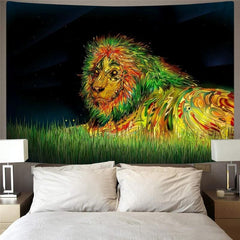 Lion Tapestry Animal Wall Tapestry Anime Rug Wall Colorful Tapestries Painting Home Tapestrys