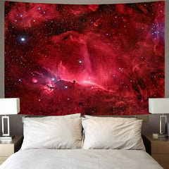 Galaxy Tapiz Space Home Tapestrys Universe Rug Wall Red Wall Tapestry Nebula Tapestries