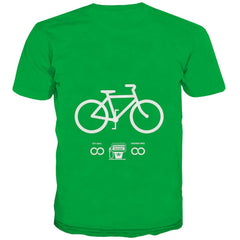 Bicycle T-shirt Men Metal T-shirts 3d City T-shirts Graphic Psychedelic Tshirt Anime