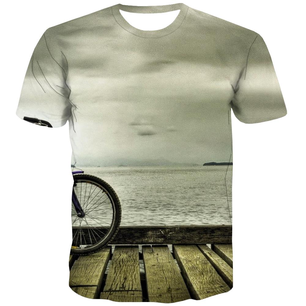 
Bicycle T-shirt Men Metal T shirts Funny City Tshirt Printed Psychedelic T-shirts Graphic
                