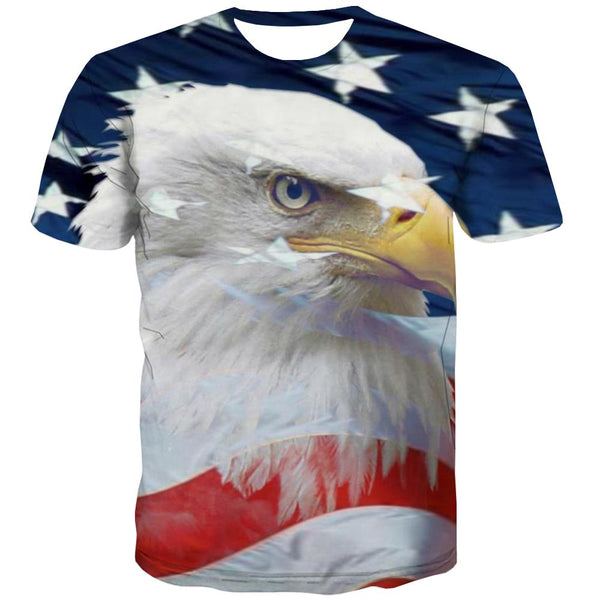 American Eagle Graphics T-Shirt For Men 3D Print Tees Animal