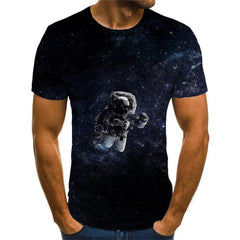 Astronaut T shirt Men Galaxy Funny T shirts Space Tshirts Casual Universe Anime Clothes