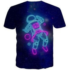 Astronaut T shirt Men Space Tshirts Casual Universe Tshirt Printed Black T-shirts 3d