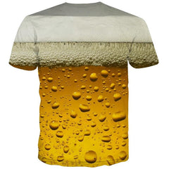 Beer T shirt Men Harajuku Funny T shirts Hip Hop T-shirts 3d Short Sleeve