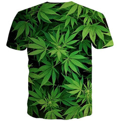 Weeds T-shirt Men Leaves Tshirt Printed Green T-shirts 3d Harajuku Tshirts Casual
