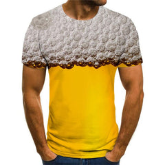 Beer T shirt Men Novel Funny T shirts Hip Hop T-shirts 3d Harajuku Shirt Print