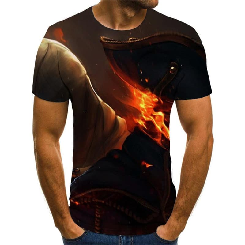 
Pirate T shirt Men Flame Tshirts Casual War T-shirts 3d Harajuku Funny T shirts
                