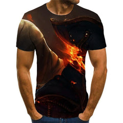 Pirate T shirt Men Flame Tshirts Casual War T-shirts 3d Harajuku Funny T shirts