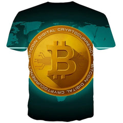 Bitcoin T shirt Men Retro Anime Clothes Harajuku Tshirts Casual Hip Hop Shirt Print