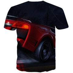 Racing Car T shirts Men Metal T-shirts 3d City Tshirts Casual Gray Tshirts Cool Retro Tshirt Anime