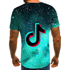 Music T-shirt Men Galaxy Tshirt Printed Party T-shirts 3d Douyin Anime Clothes