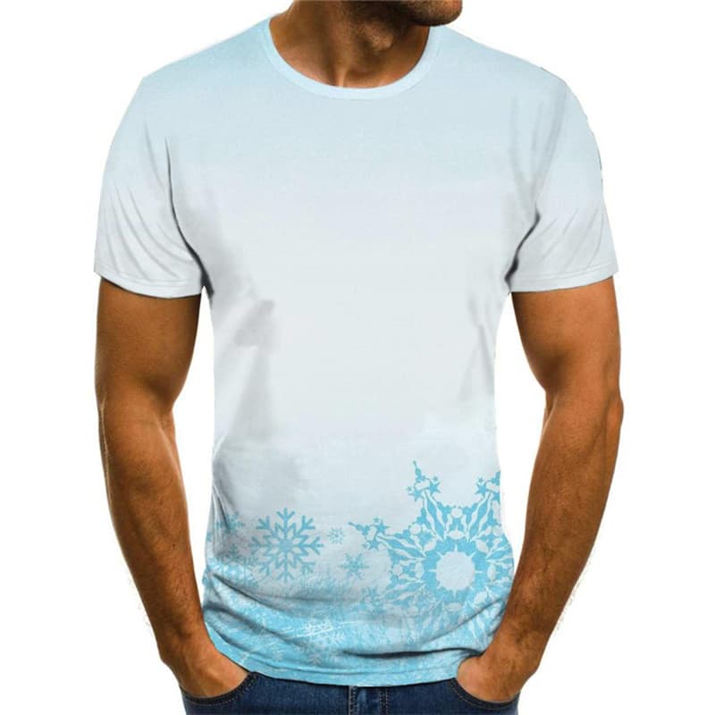 
Christmas T-shirt Men Snowflake Tshirts Casual New Year Tshirts Novelty White T shirts Funny
                