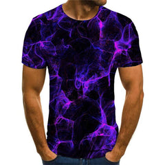 Abstract T-shirt Men Psychedelic Shirt Print Smoke Tshirt Printed Purple Funny T shirts
