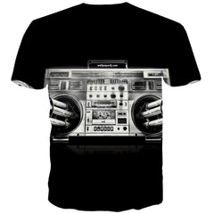 Music T-shirt Men Instrument Tshirt Printed Retro Tshirts Novelty Electronic T-shirts Graphic