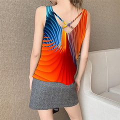 Abstract Tank-Top women Colorful Vest Print Dizziness Anime Clothes Funny Vest Printed