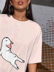 Animal T Shirt Women Dog Tshirt Printed Lovely Funny T shirts Harajuku Punk Rock