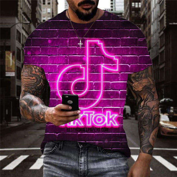 Douyin T shirt Men Music Shirt Print Party Tshirt Printed Funny Anime Clothes