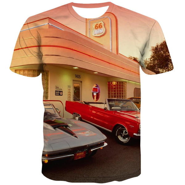 Racing Car T shirts Men Metal Tshirt Printed City Tshirts Novelty Gray T shirts Funny Retro Tshirt Anime