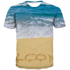 surf T shirts Men The sea Tshirts Casual sport Shirt Print Cool T shirts Funny - KYKU