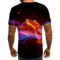 Smoke T shirt Men Abstract T-shirts 3d Psychedelic Funny T shirts Novel Tshirts Casual