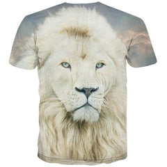 Lion T-shirt Men Animal Anime Clothes Harajuku Tshirt Printed Funny Funny T shirts