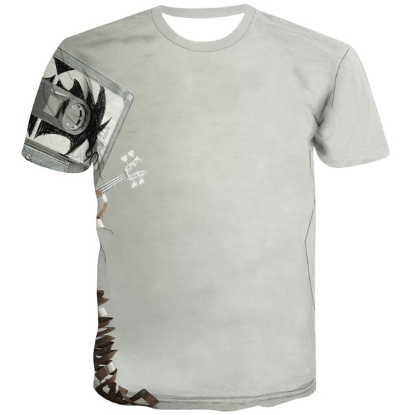 Music T-shirt Men Instrument Shirt Print Retro Tshirt Printed Electronic Tshirts Cool