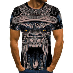 Orangutan T shirt Men Animal Tshirts Casual Hip Hop Tshirt Printed Short Sleeve