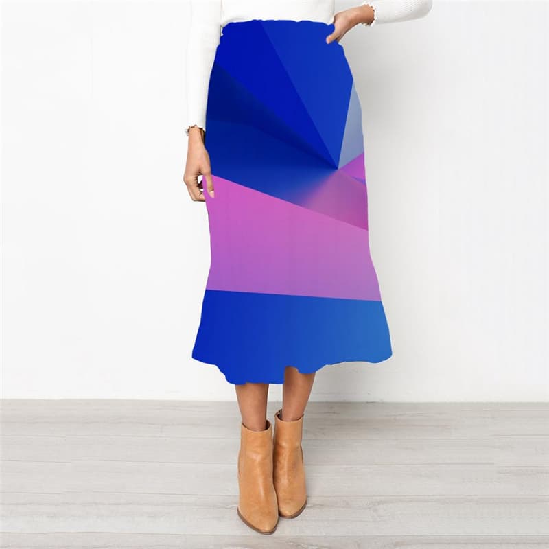 
Cube Skirts Women Colorful Skirt Ladies Abstract School skirt Womens Clothing
                