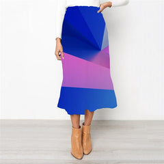 Cube Skirts Women Colorful Skirt Ladies Abstract School skirt Womens Clothing
