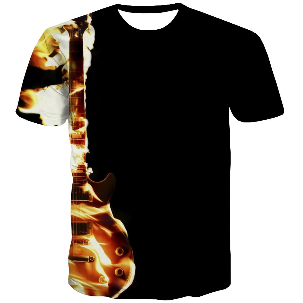 
Guitar T-shirt Men Music Tshirts Novelty Wooden Tshirt Anime Metal T-shirts 3d
                